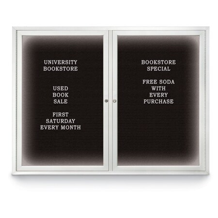 United Visual Products Hinge-less Radius Corkboard, 11"x13-1/2", Black Alum Frame/Surf UVEB1113R-BLACK-SURF